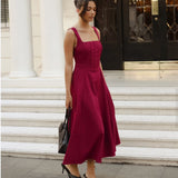 Danielle Midi Corset Dress Wine Side