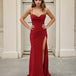 Darlia Glitter Corset Fitted Gown Formal Red