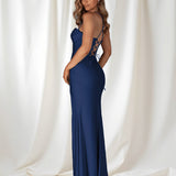 Darlia Corset Gown - Navy