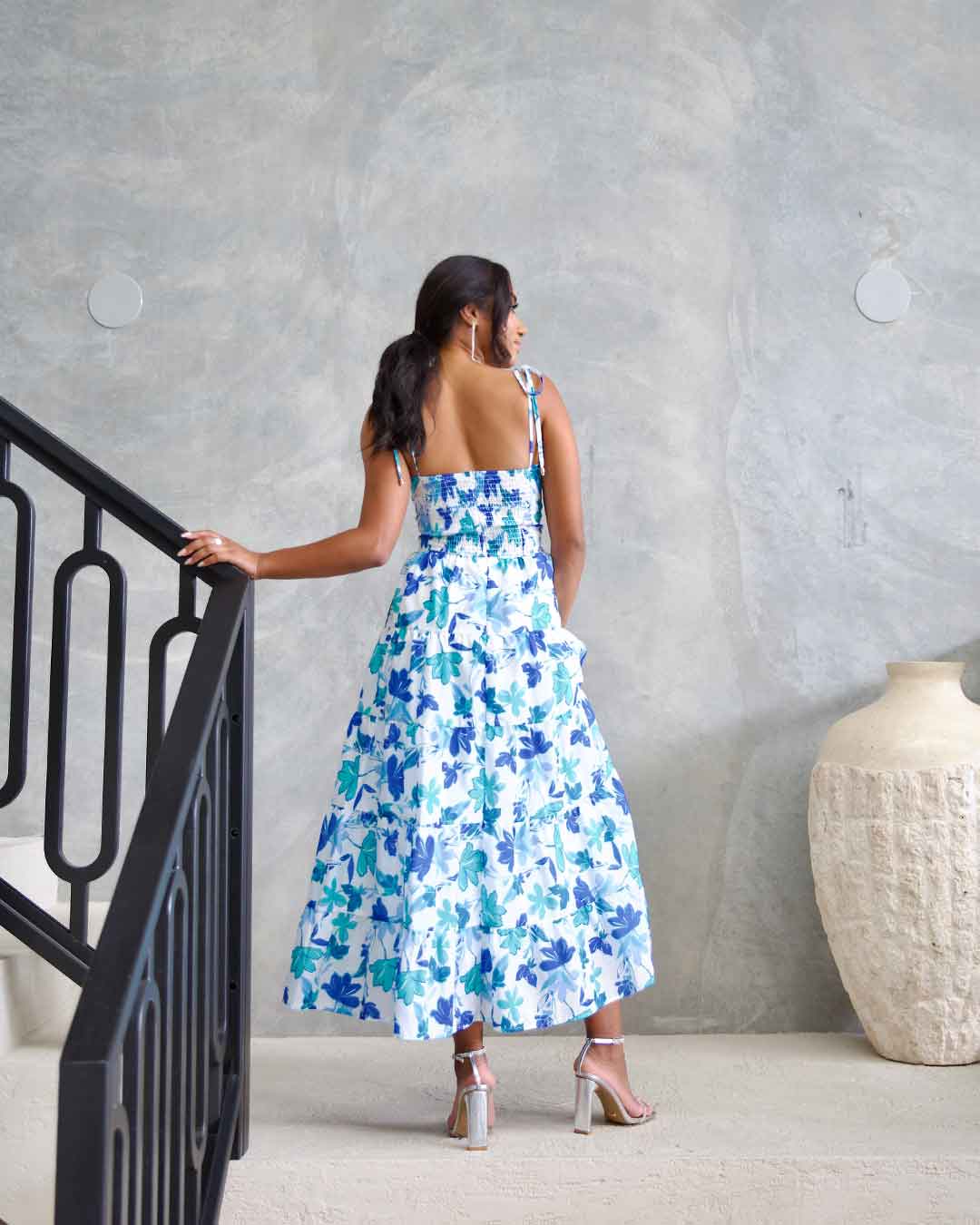 Dominique Maxi Dress - Blue Floral