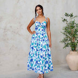 Dominique Maxi Dress - Blue Floral