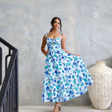 Dominique Maxi Dress - Blue Floral