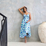 Dominique Maxi Dress - Blue Floral