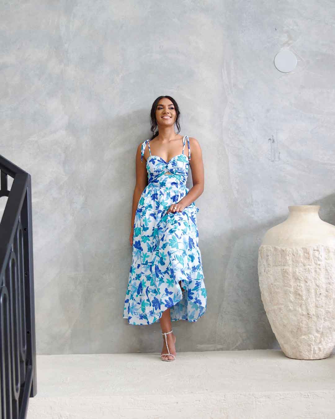 Dominique Maxi Dress - Blue Floral