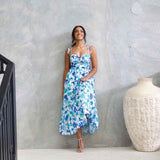 Dominique Maxi Dress - Blue Floral