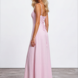Elanore Maxi Dress - Pink Side Back