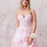 Esme Ruffle Gown - Pink