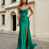 Ester Strapless Corset Gown - Emerald