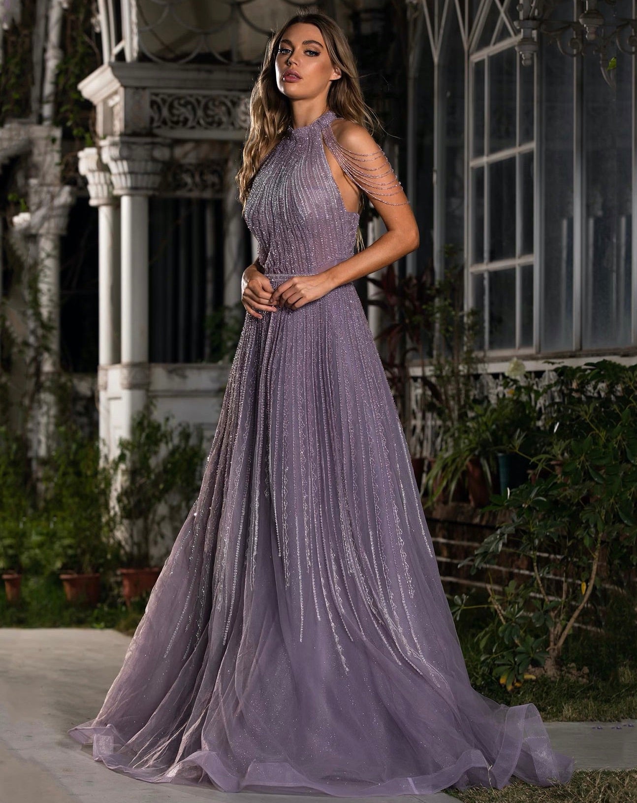 high neck formal dresses australia Dusty Rose / 32 EURO