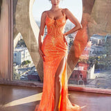 Winona Beaded Gown - Orange