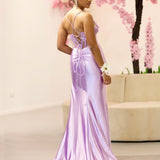 Florencia Satin Corset Gown - Lilac