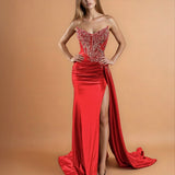 Giordana Corset Gown Red Front