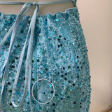 Paige Sequin Gown - Aqua Blue [SAMPLE]