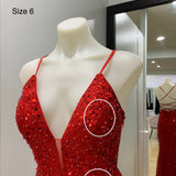 Paige Sequin Gown - Red [SAMPLE]