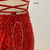 Paige Sequin Gown - Red [SAMPLE]