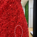 Paige Sequin Gown - Red [SAMPLE]