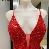 Paige Sequin Gown - Red [SAMPLE]