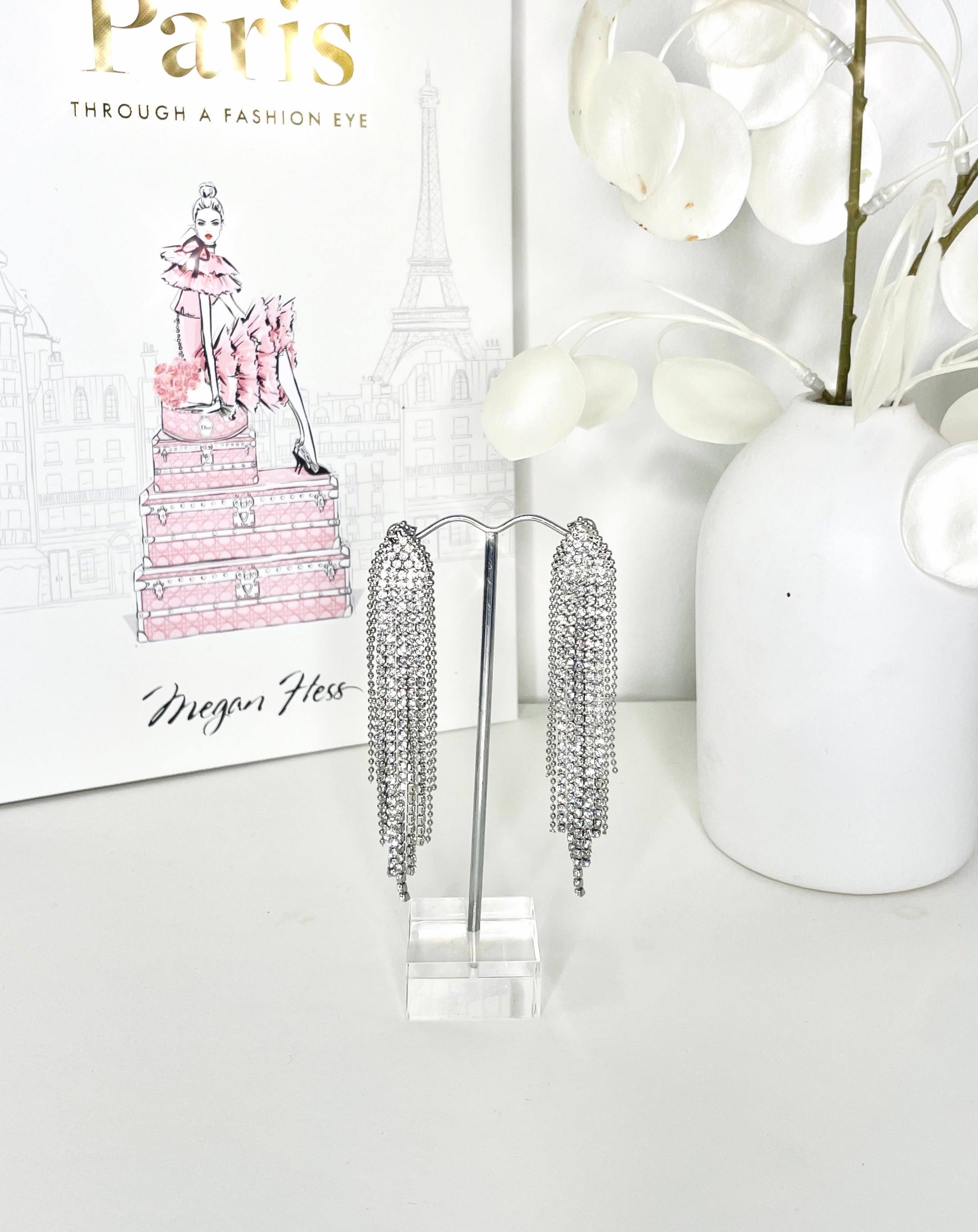 Adela Diamond Earrings - Silver