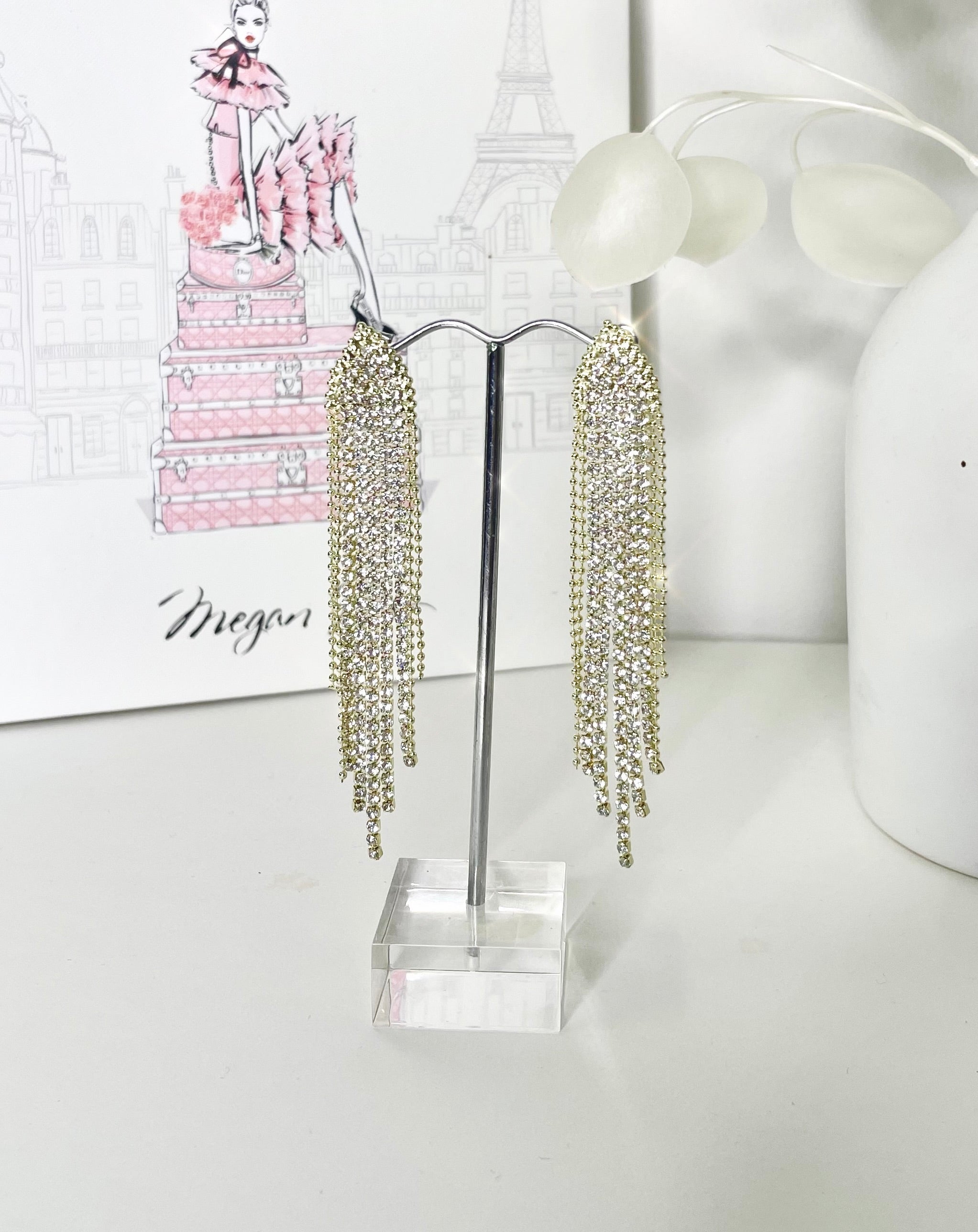 Adela Diamond Earrings - Gold