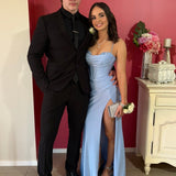 customer picture darlia corset gown pale blue