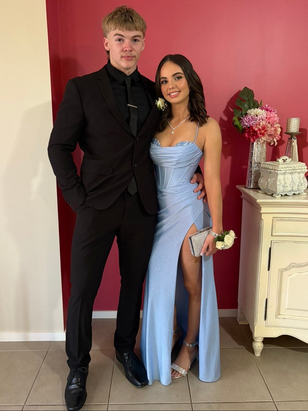 customer picture darlia corset gown pale blue