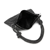 Paris Rhinestone Mesh Bag - Black