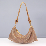 Paris Rhinestone Mesh Bag - Gold