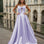 Isabelle Mikado Gown Strapless Bow Lilac Front