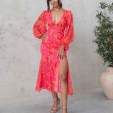 Isadora Maxi Dress - Pink Print