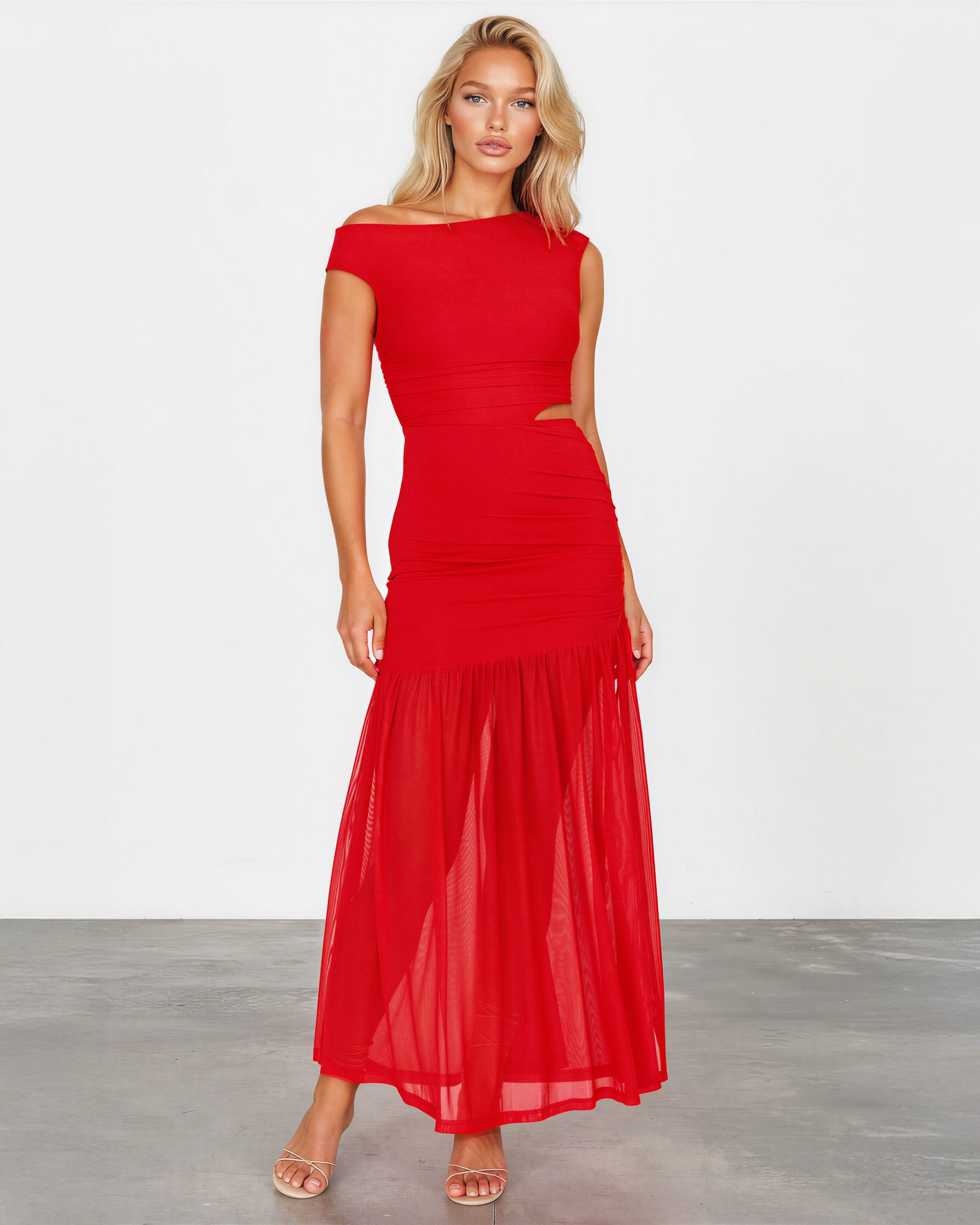 Juniper Maxi Dress Red front
