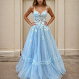 Livia Ball Gown Blue Front 