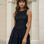 Marcella Mini Dress Front Black