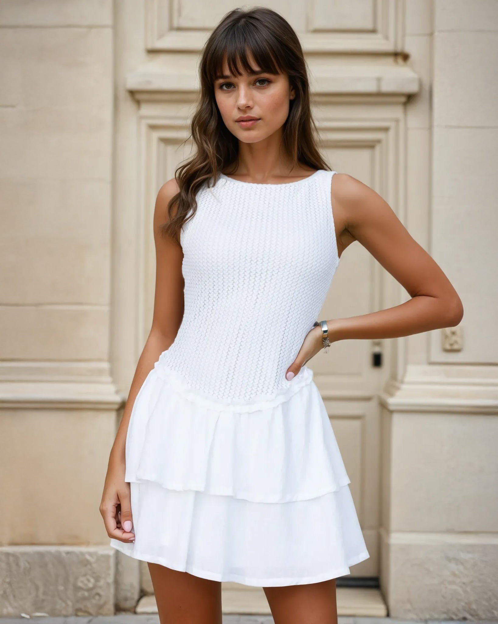  Marcella Mini Dress White Front