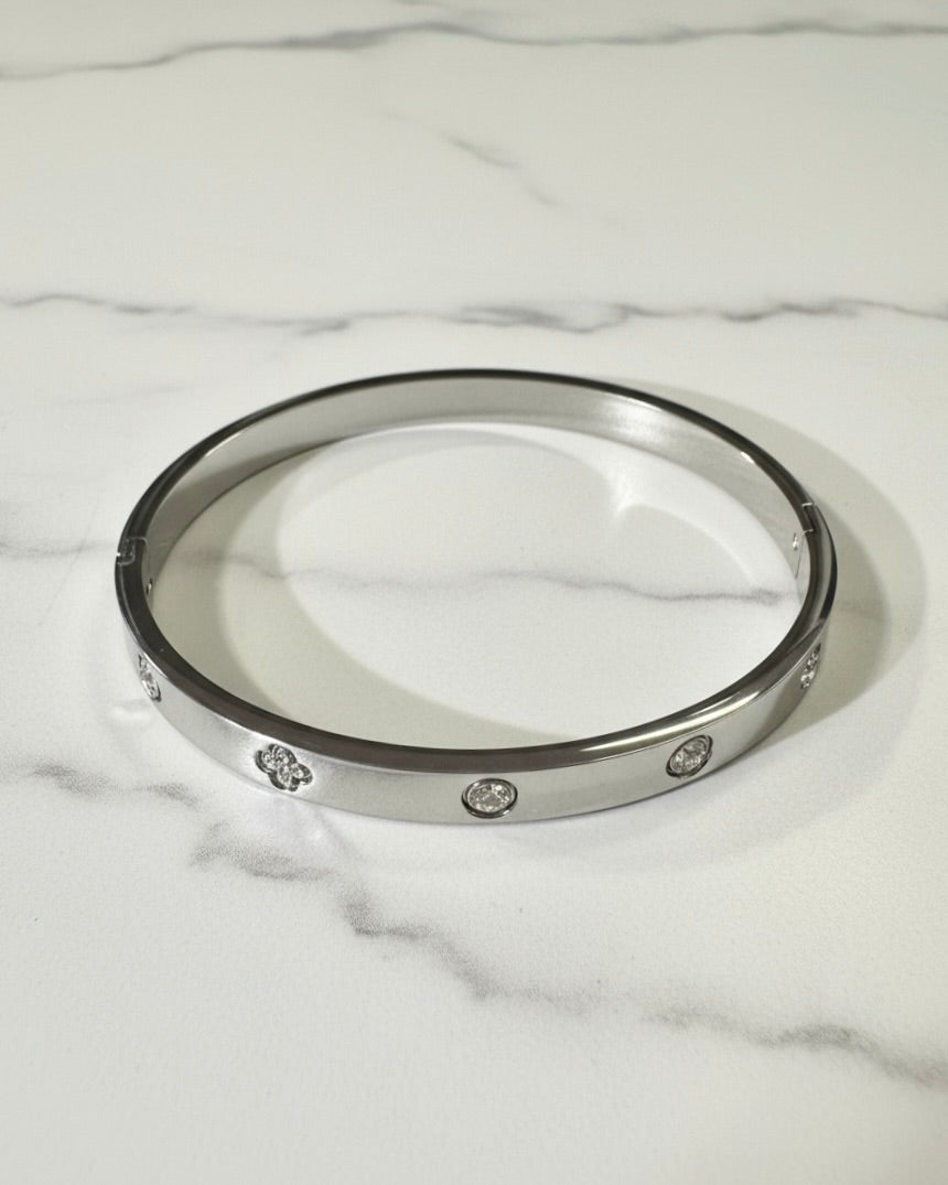 Maree Bangle Bracelet Silver