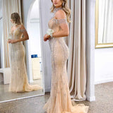 Mariah Beaded Gown - Nude