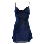 Mischa Glitter Mini Dress - Navy