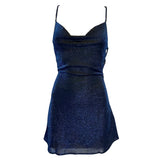 Mischa Glitter Mini Dress - Navy