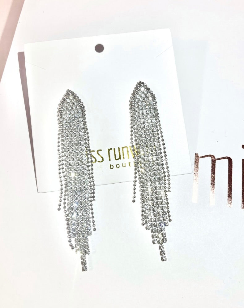 Adela Diamond Earrings - Silver