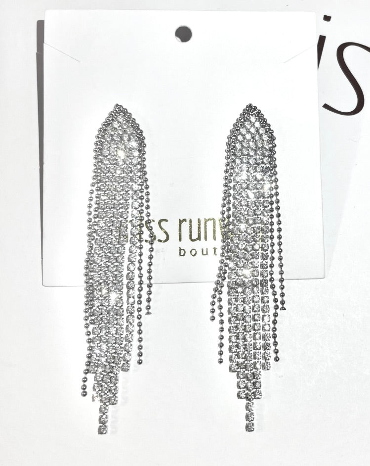 Adela Diamond Earrings - Silver