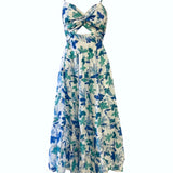 Dominique Maxi Dress - Blue Floral