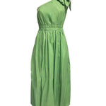 Angelina One Shoulder Maxi Dress - Green