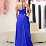 Marlia Corset Satin Gown - Royal Blue