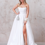 Antonella Strapless Corset Gown - Off White