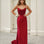 montana satin dress corset fitted formal red