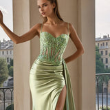 Morgana Corset Gown - Sage