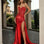 morgana. corset gown red front