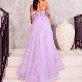 Nathalia Off Shoulder Corset Gown - Lavender