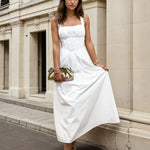Noemi Halterneck Maxi Dress White Front
