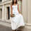 Noemi Halterneck Maxi Dress White Front