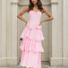 Octavia Layered Maxi Dress Baby Pink Front
